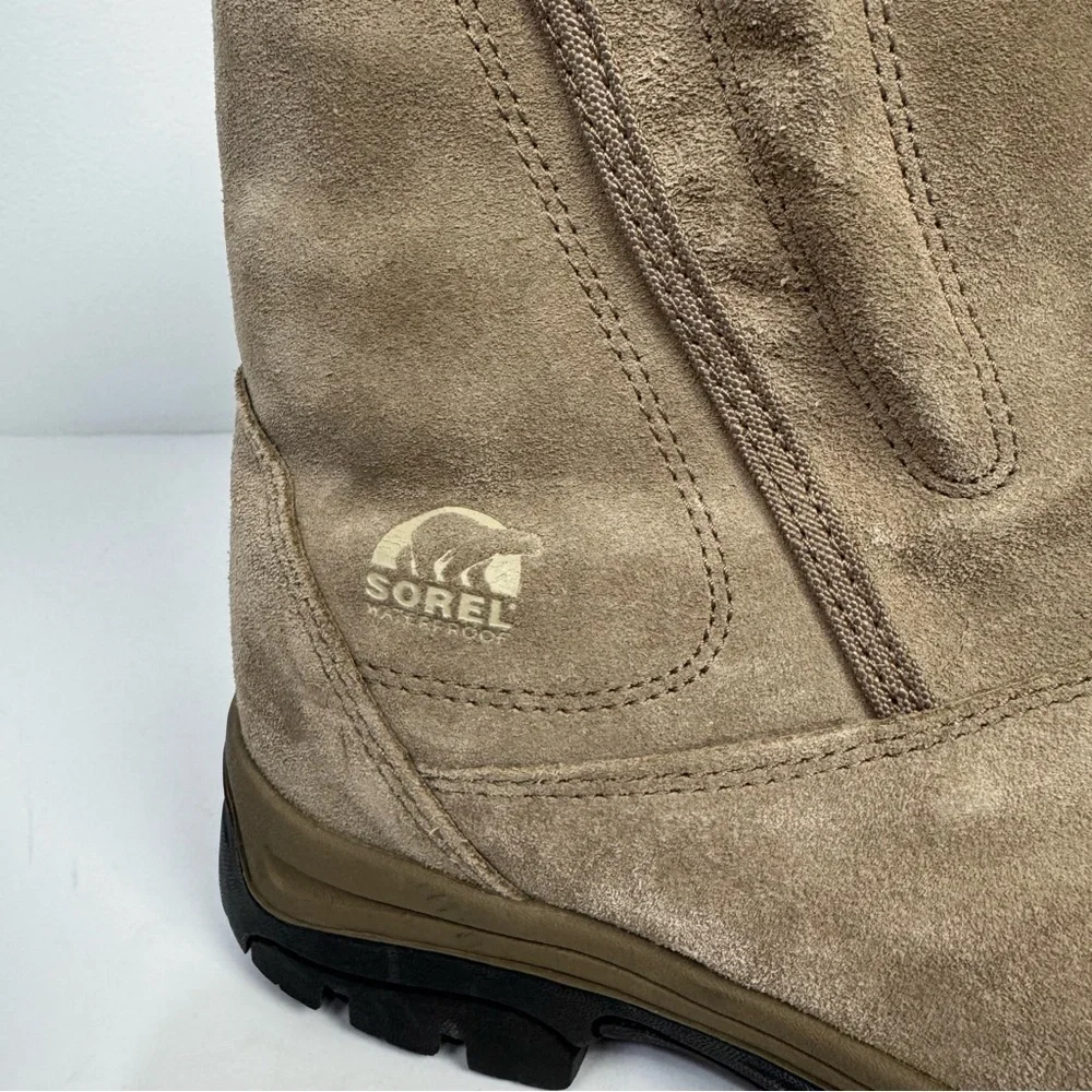 Sorel Waterfall Suede Leather Tan Winter Boots Waterproof Insulated Shoes